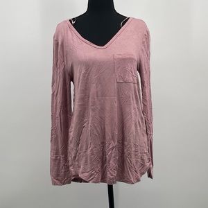 Pink Republic Dusty Mauve Long Sleeve Blouse